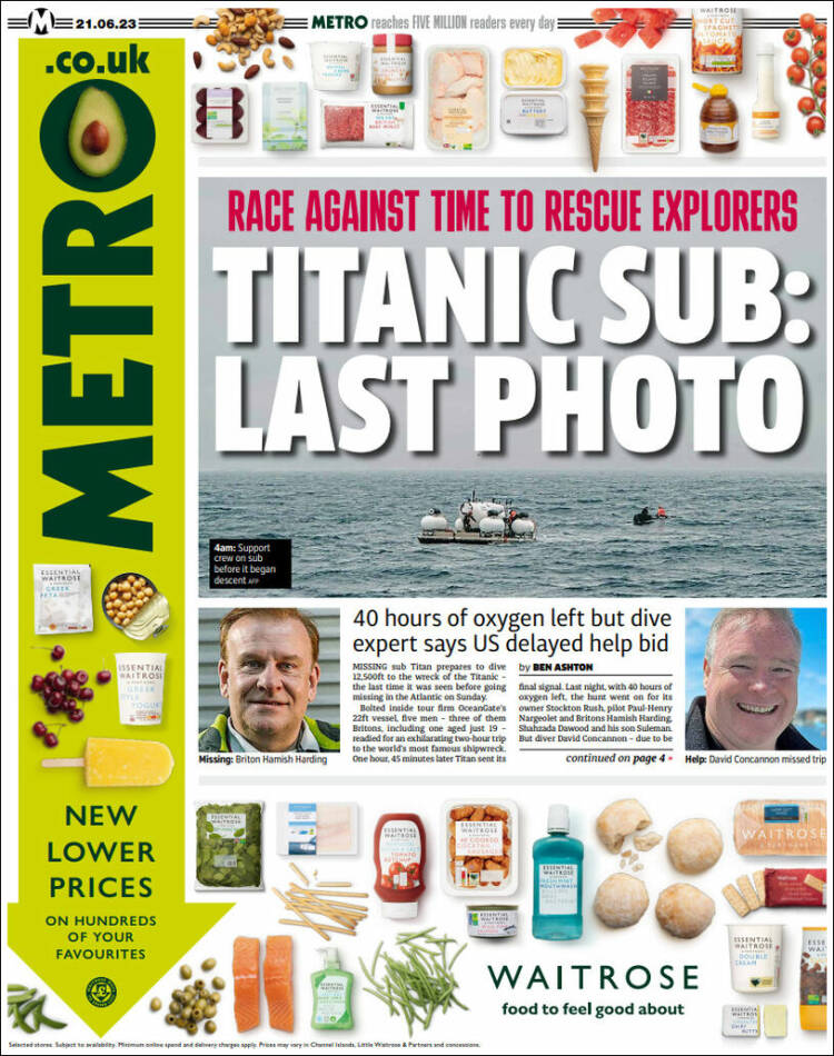 Portada de Metro (Royaume-Uni)