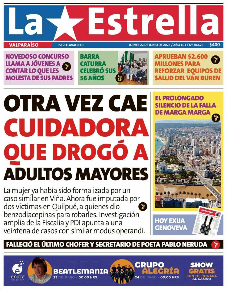Portada de Estrella de Valparaiso (Chile)
