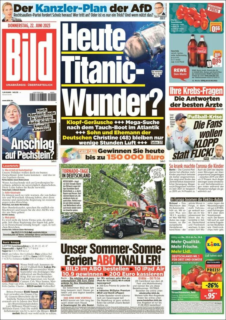 Portada de Bild (Alemania)