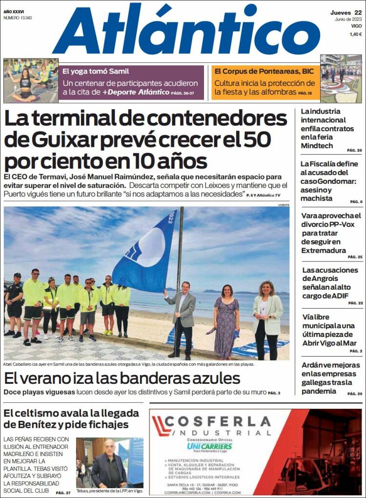 Portada de Atlántico Diario (España)