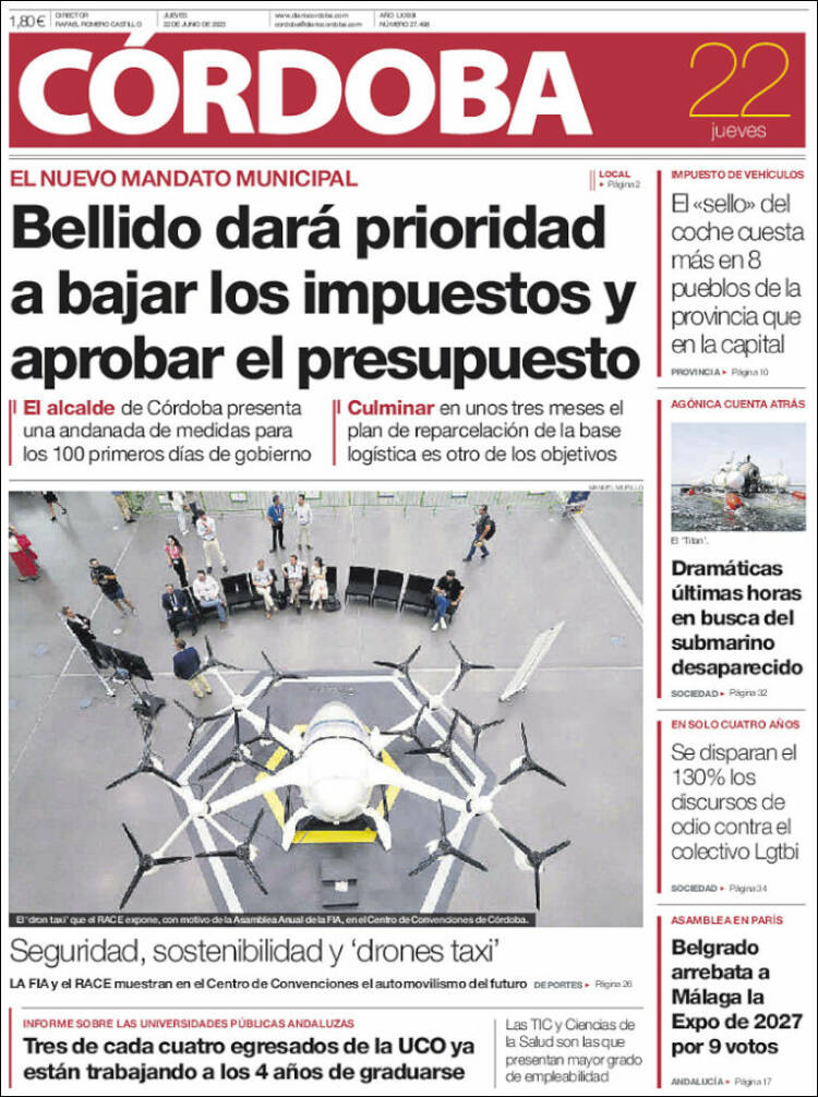 Portada de Diario de Córdoba (España)