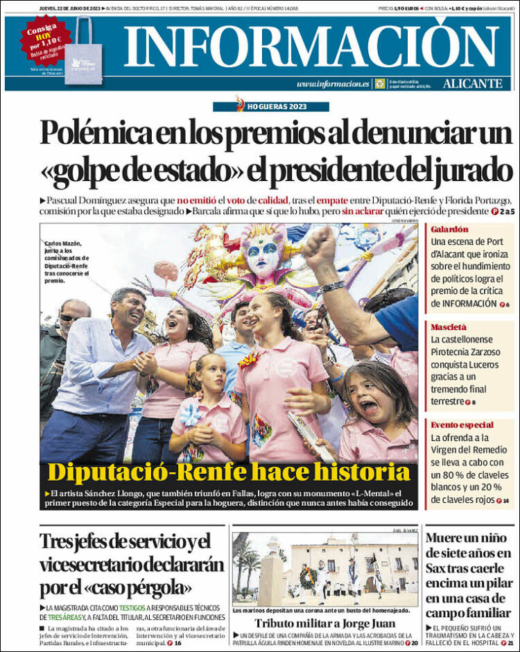 Portada de Diario Información (España)