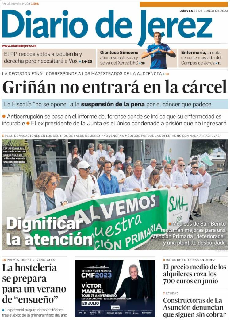 Portada de Diario de Jerez (España)
