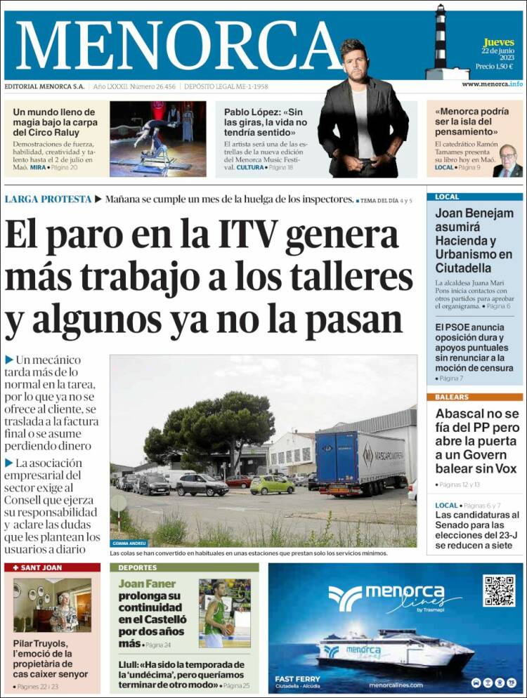 Portada de Menorca - Diario Insular (España)