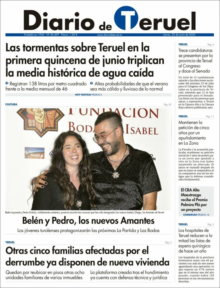 Portada de Diario de Teruel (España)
