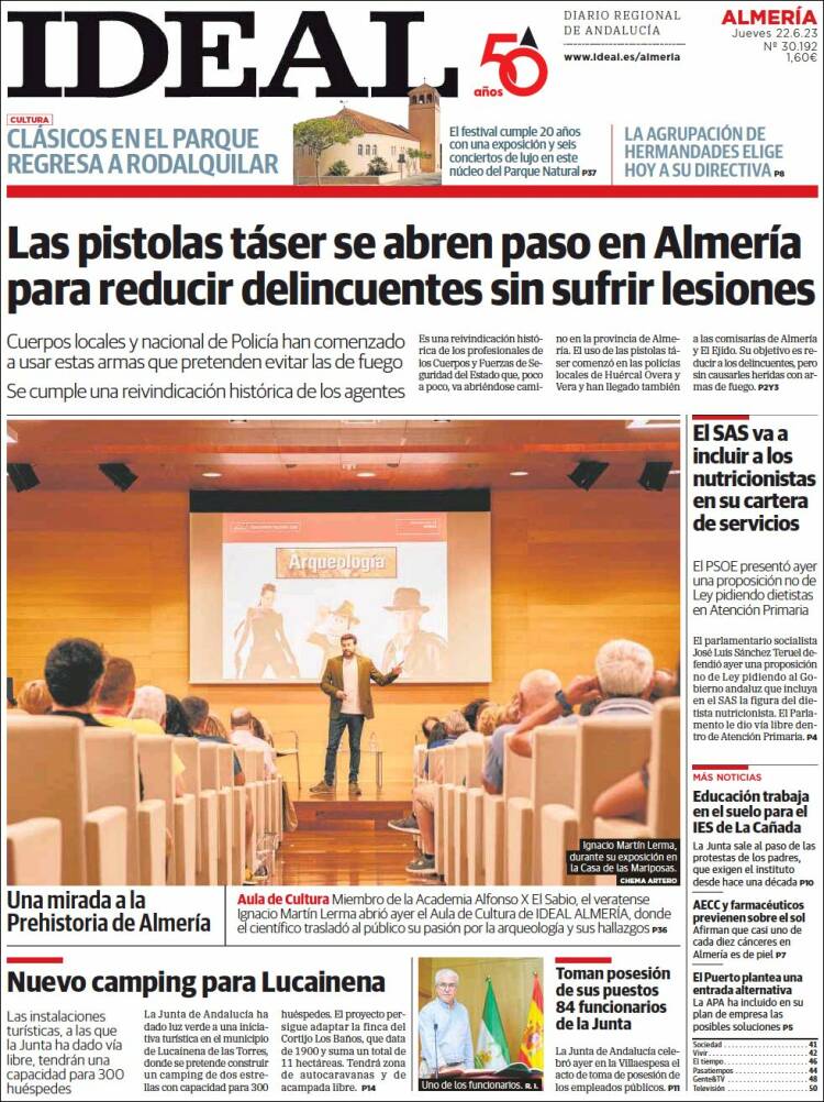 Portada de Ideal Almeria (España)