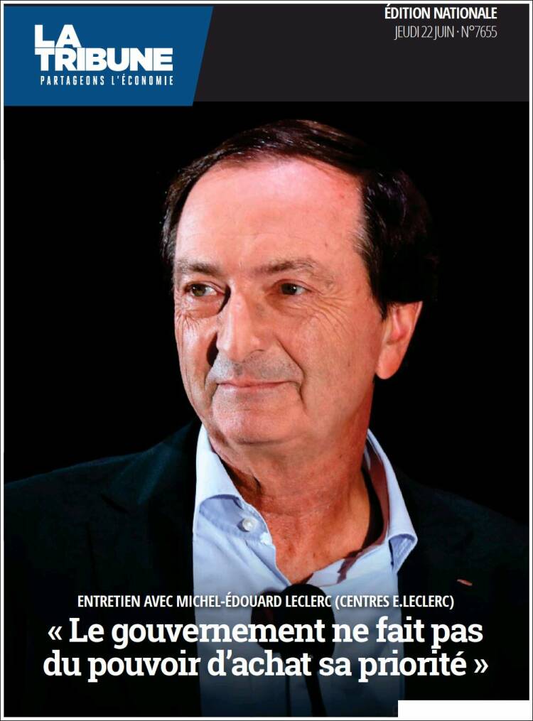 Portada de La Tribune (Francia)