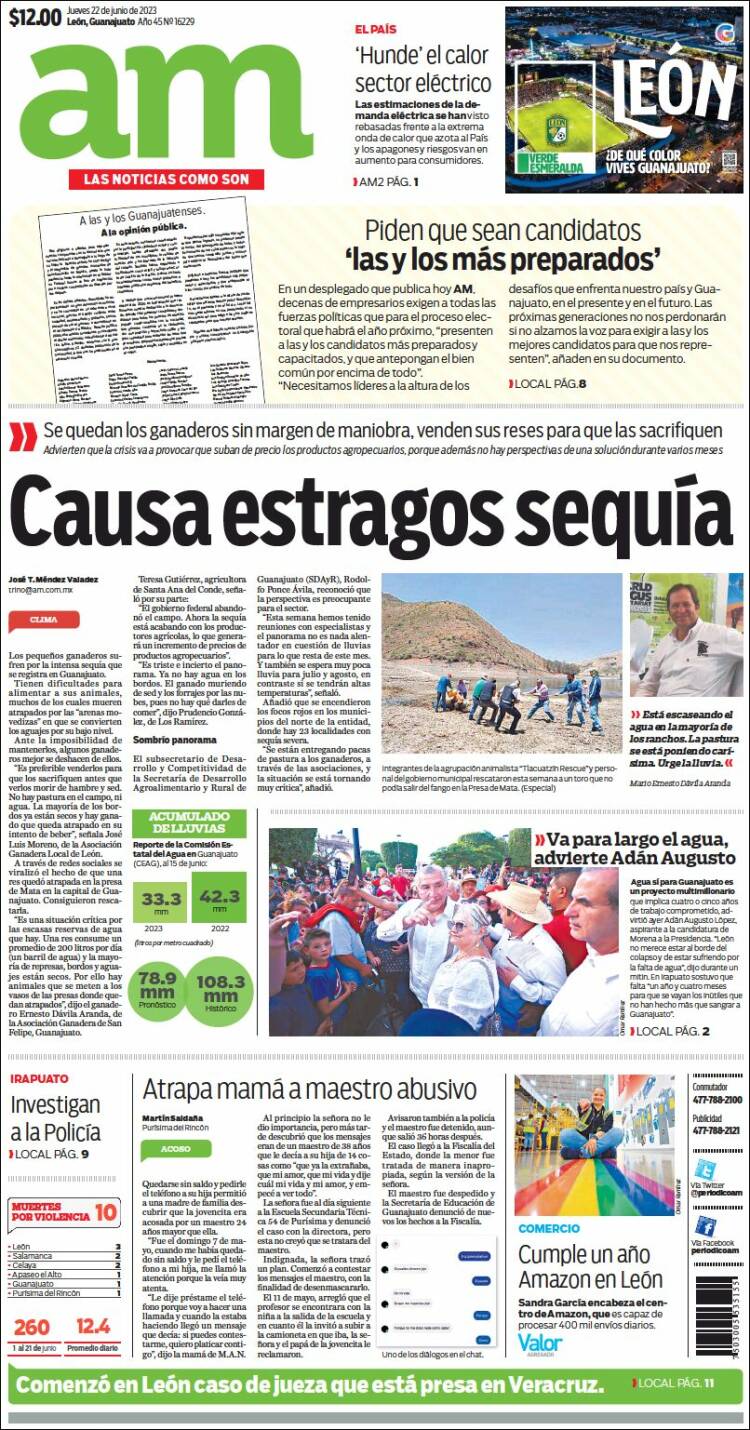 Portada de Al Día A.M. (México)