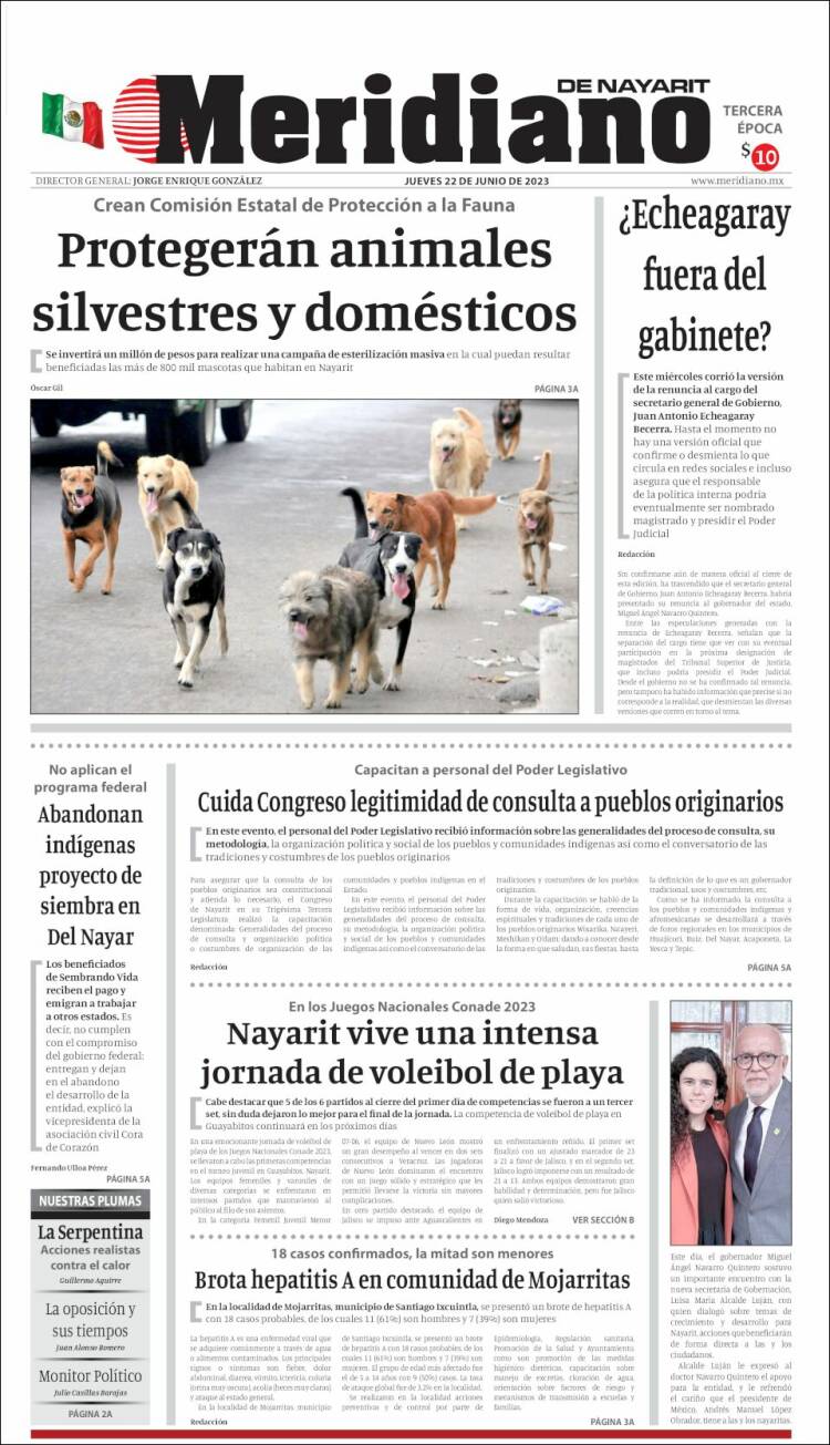Portada de Meridiano (México)