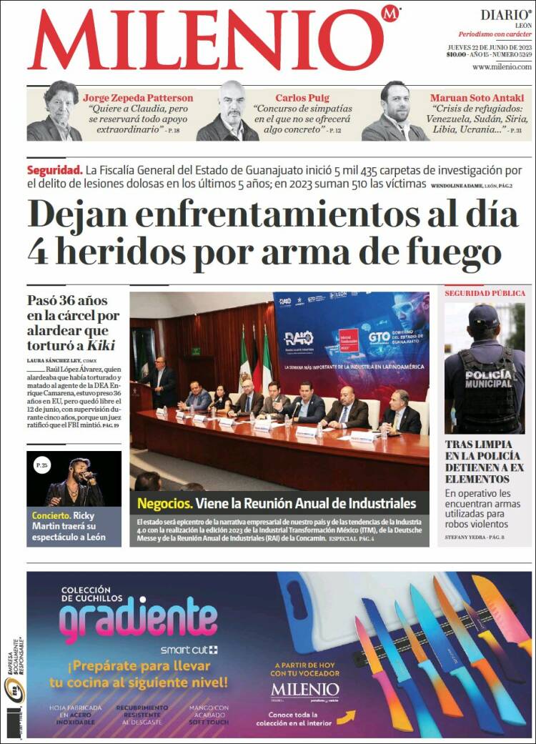 Portada de Milenio de León (México)