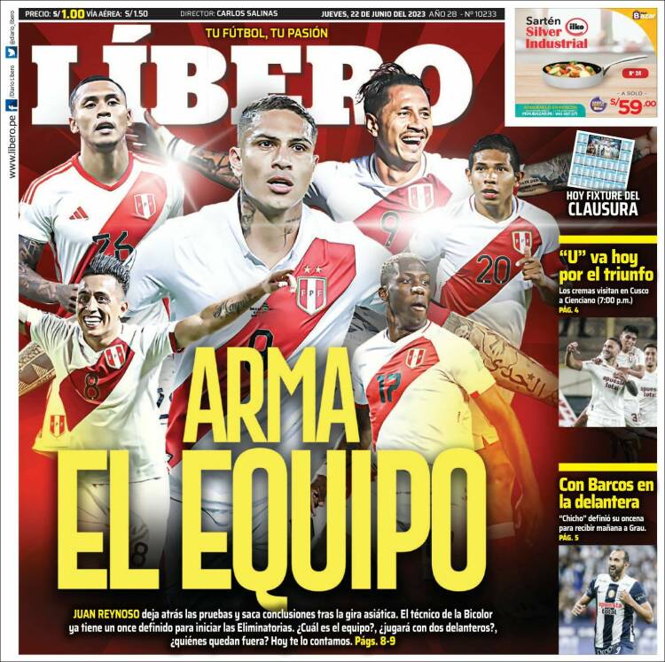 Portada de Líbero (Per&uacute;)