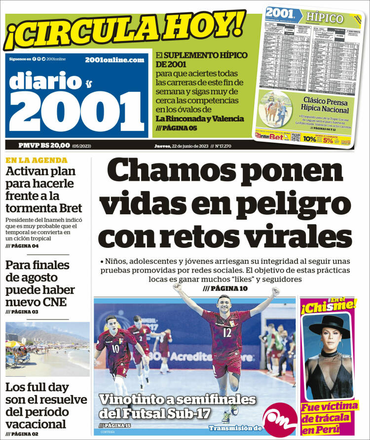 Portada de 2001 - Dosmiluno (Venezuela)