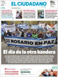 Portada de Diario El Ciudadano (Argentina)