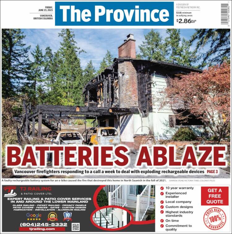 Portada de The Province (Canada)