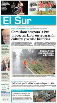 Portada de El Sur (Chili)