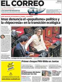 Portada de El Correo (España)