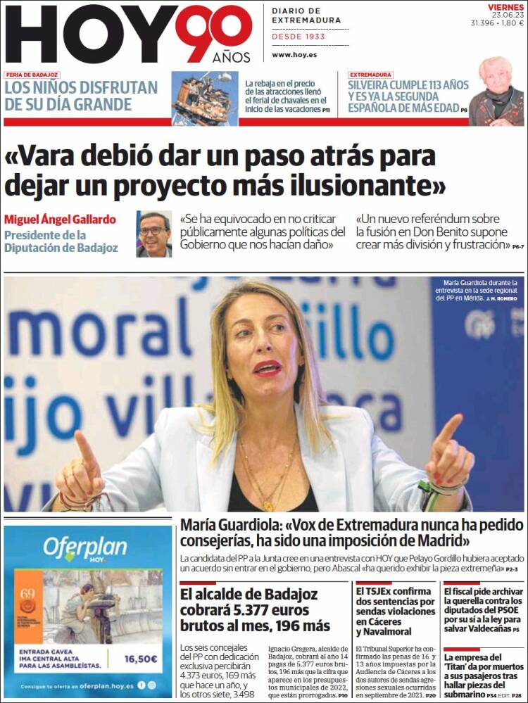 Portada de Hoy - Caceres (España)