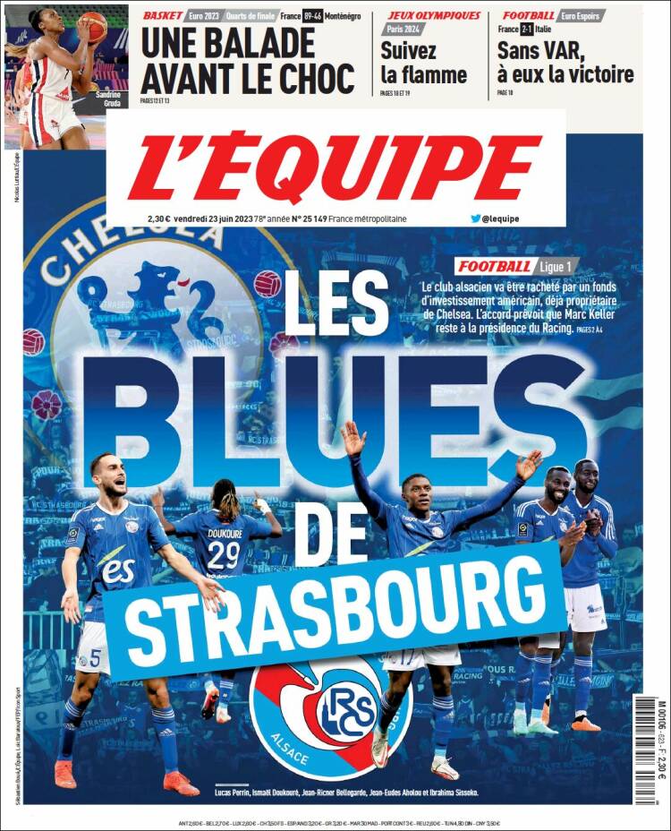 Portada de L'Equipe (France)