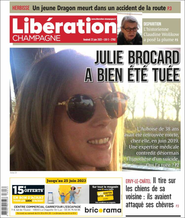 Portada de Libération Champagne (Francia)