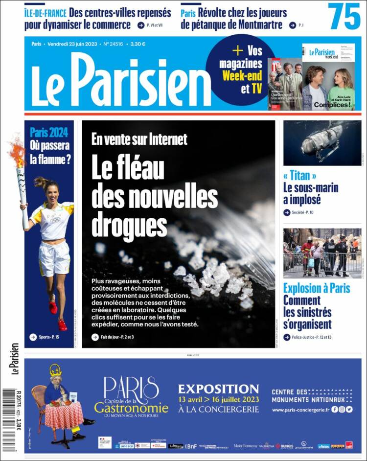 Portada de Le Parisien (France)