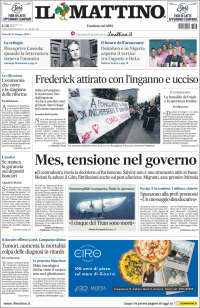 Portada de Il Mattino (Italia)