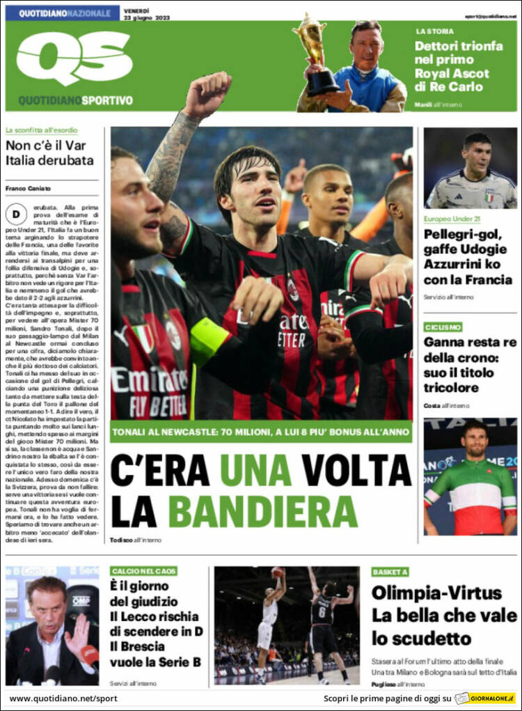 Portada de Quotidiano Sportivo (Italia)