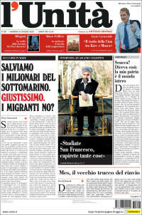 Portada de l'Unità (Italia)