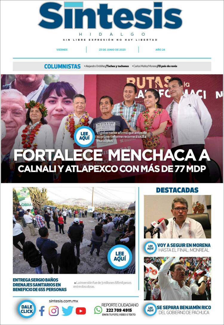 Portada de Sistesis - Hidalgo (M&eacute;xico)