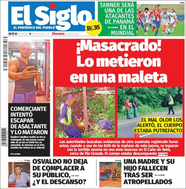 Portada de El Siglo (Panam&aacute;)