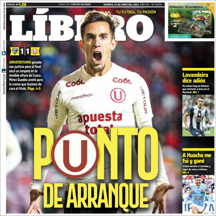 Portada de Líbero (Per&uacute;)