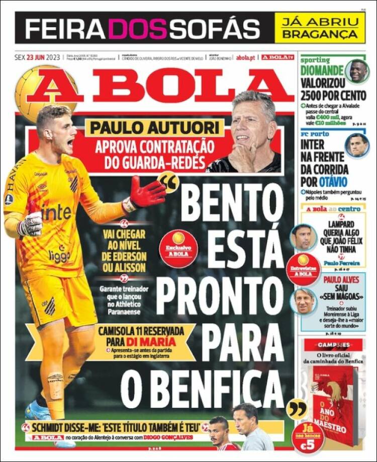 Portada de A Bola (Portugal)