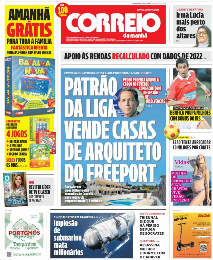 Portada de Correio da Manhã (Portugal)
