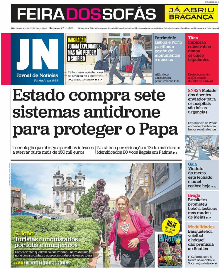 Portada de Jornal de Notícias (Portugal)