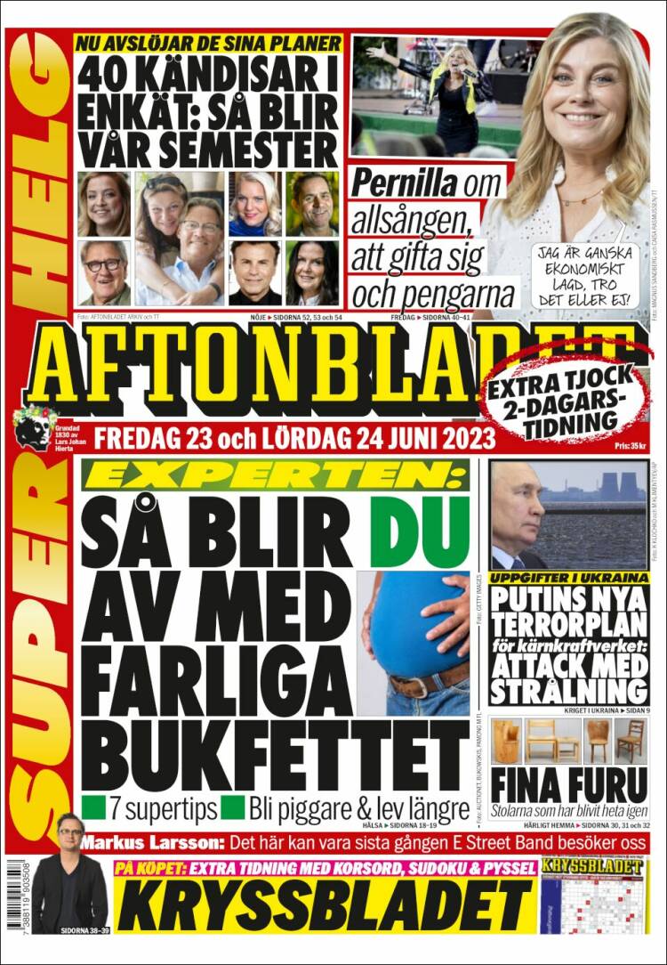 Portada de Aftonbladet (Suecia)