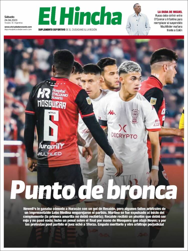 Portada de El Hincha (Argentina)