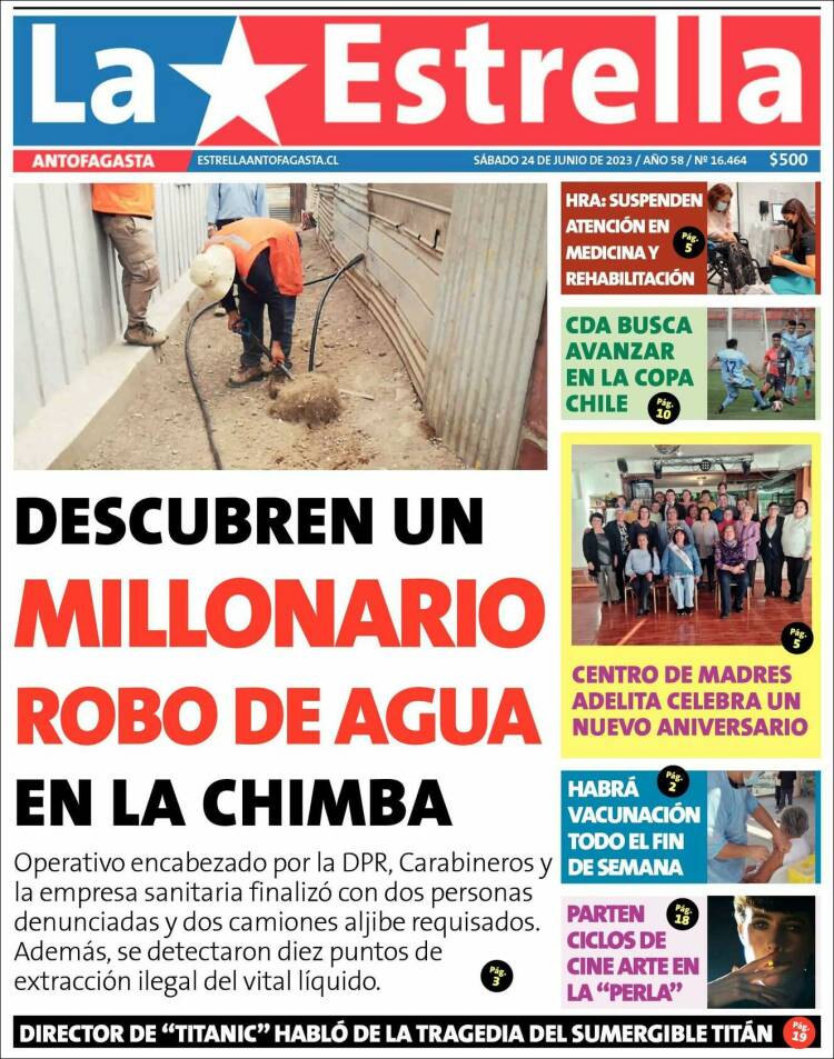 Portada de La Estrella del Norte (Chile)