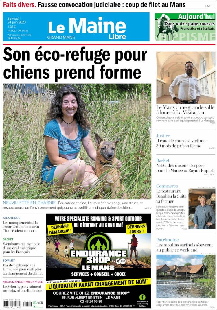 Portada de Le Maine Libre (Francia)