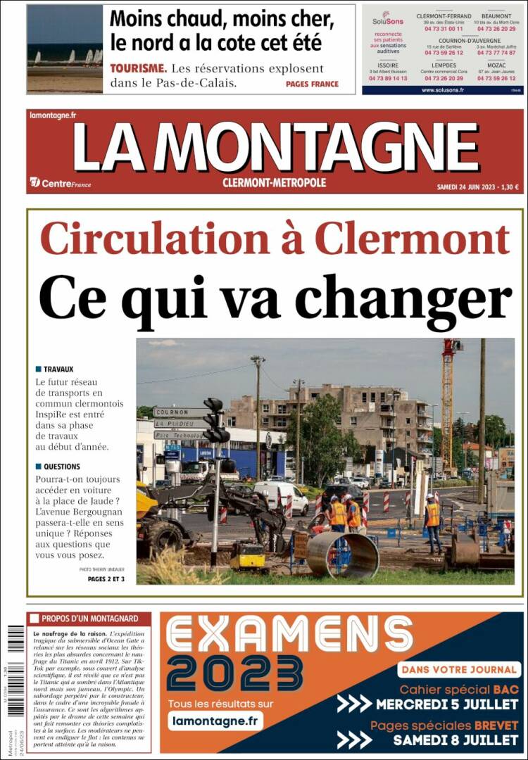 Portada de La Montagne (Francia)