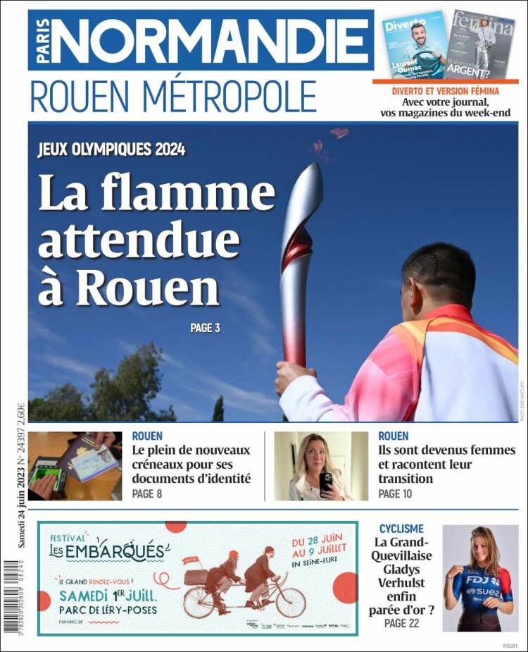 Portada de Paris Normandie (Francia)