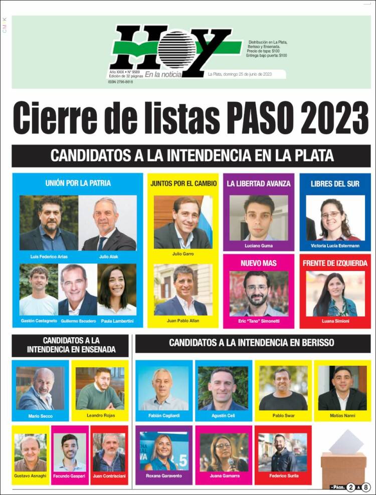 Portada de Diario Hoy (Argentina)