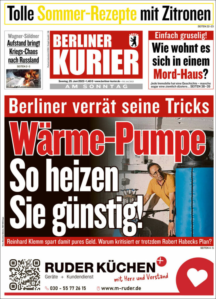 Portada de Berliner Kurier - Startseite BK (Allemagne)