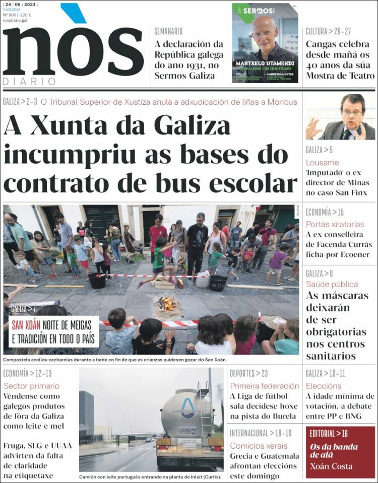 Portada de Nòs Diario (España)