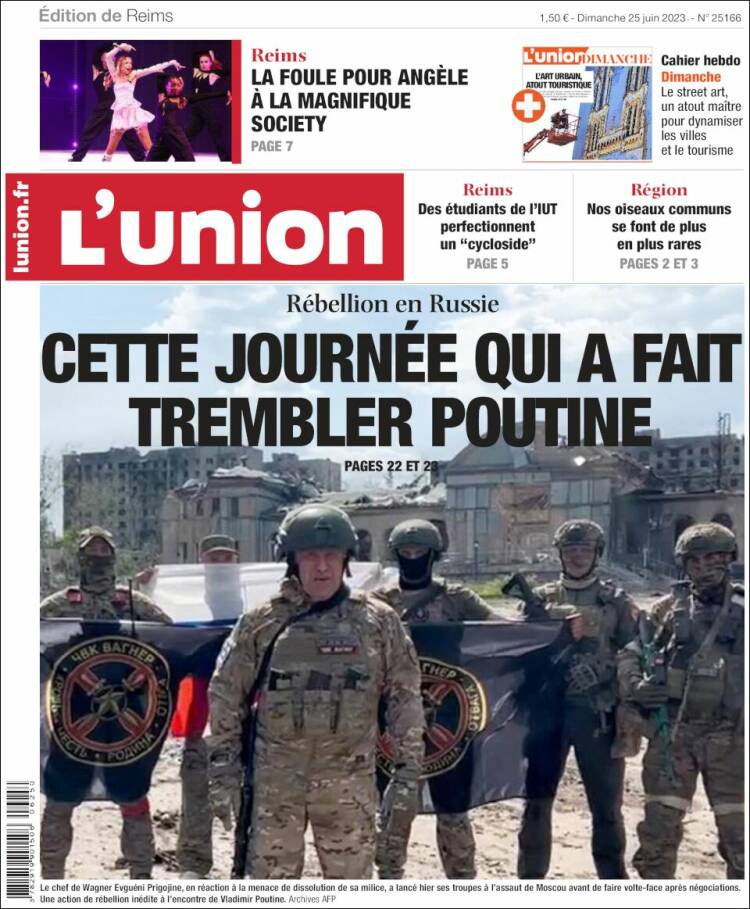 Portada de L'Union (Francia)