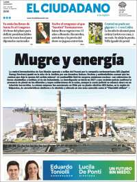 Portada de Diario El Ciudadano (Argentina)