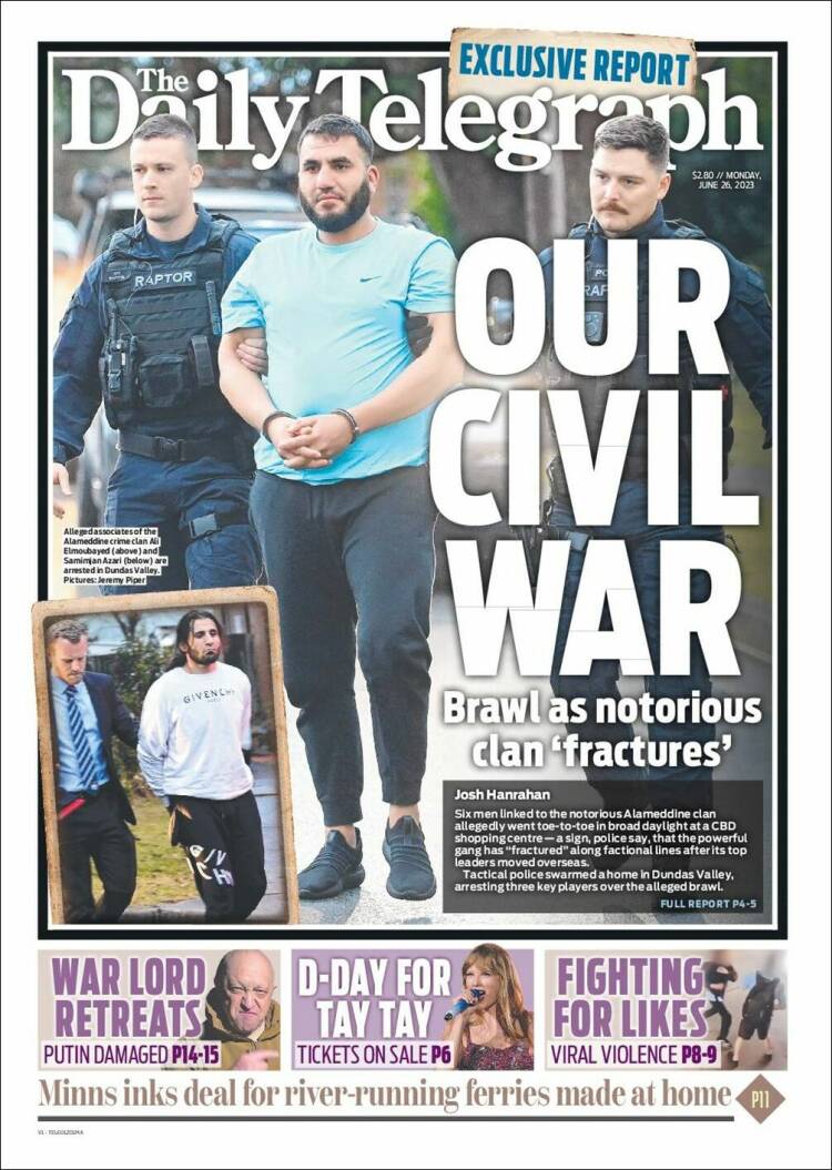 Portada de The Daily Telegraph (Australia)