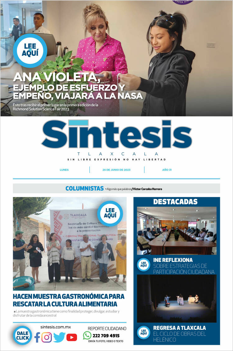 Portada de Síntesis de Tlaxcala (México)