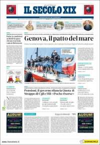 Portada de Il Secolo XIX (Italia)