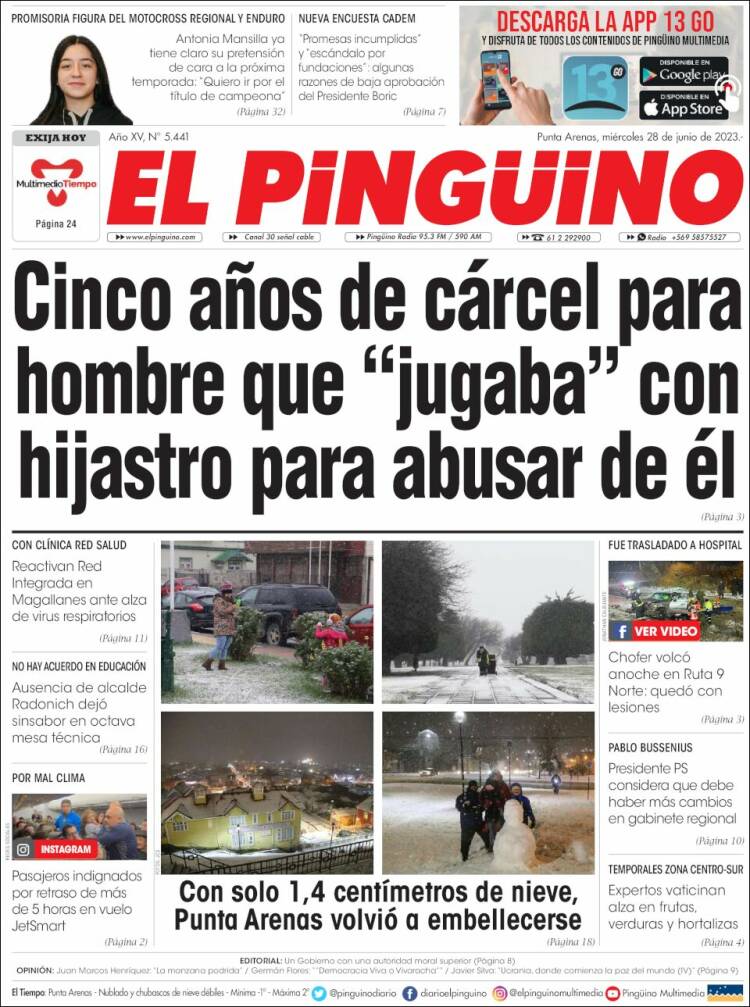 Portada de El Pingüino (Chile)