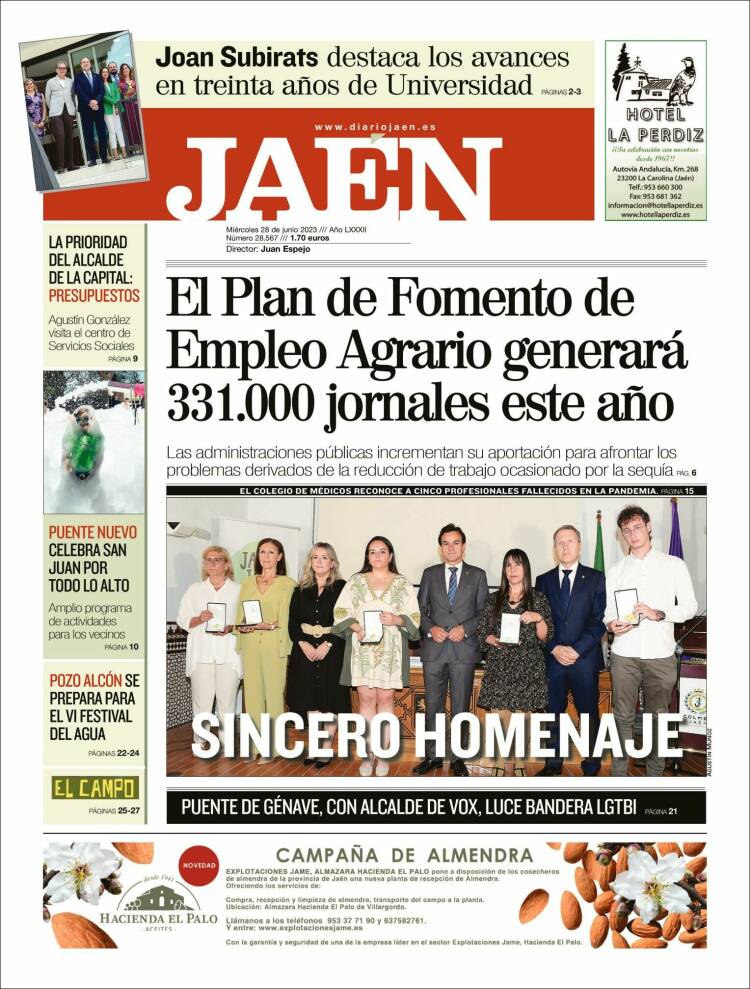 Portada de Diario Jaén (España)