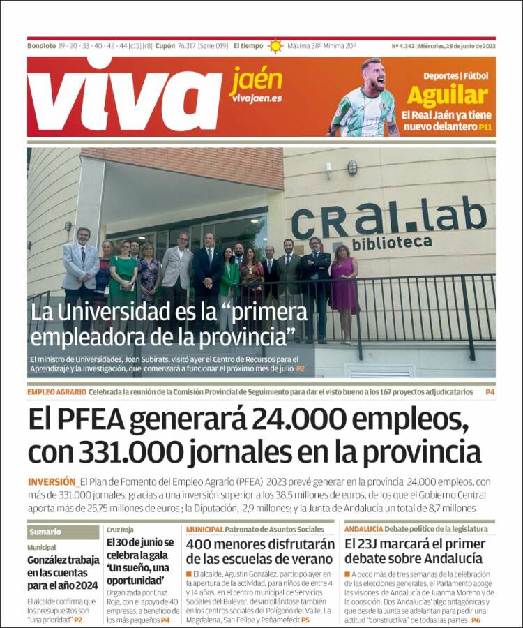 Portada de Viva Jaén (España)